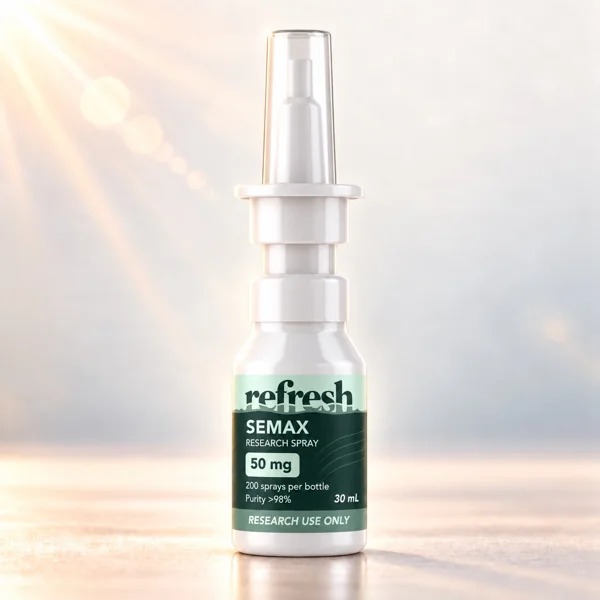 Refresh Research Semax Spray in warm studio lighting
